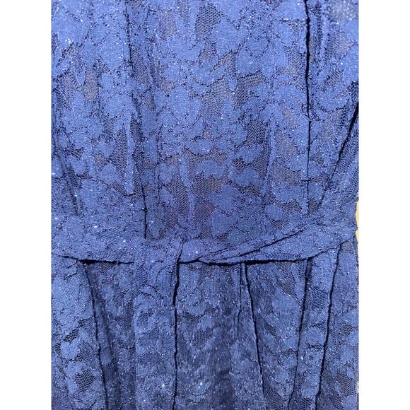 Lularoe NWT Elegant Blue Sequin Dress /Waistband Med. - Picture 3 of 6